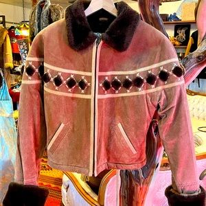 Vintage Suede puffer Jacket